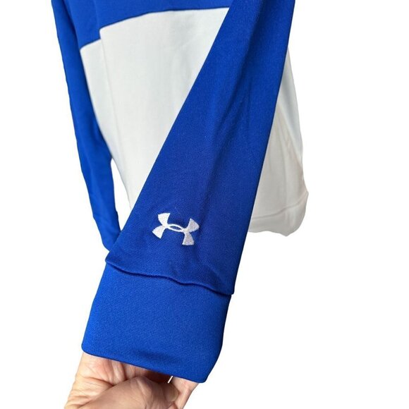 Under Armour Color Block Hoodie Women's Size Medium Blue White Gray New $70 - Picture 3 of 12